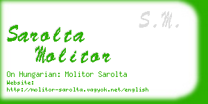 sarolta molitor business card